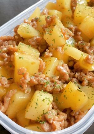 簡単!じゃがいもとひき肉の美味とろ炒め-レシピのメイン写真