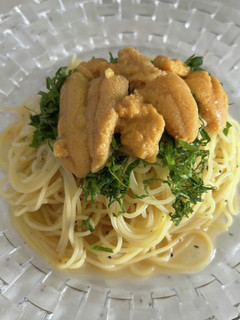 白だしで簡単!ウニの冷製パスタ-レシピのメイン写真