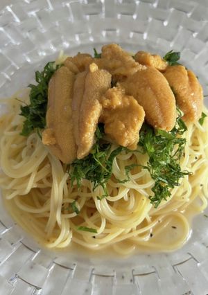 白だしで簡単！ウニの冷製パスタ-レシピのメイン写真