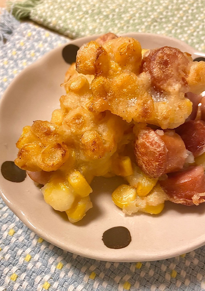とうもろこしとウインナーの一口かき揚げ-レシピのメイン写真