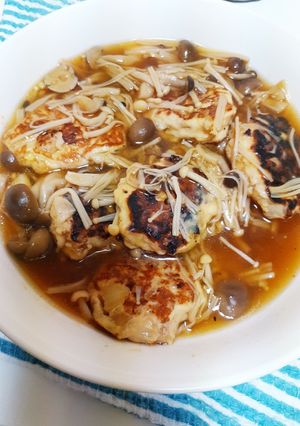 きのこの和風鶏煮込みハンバーグ-レシピのメイン写真