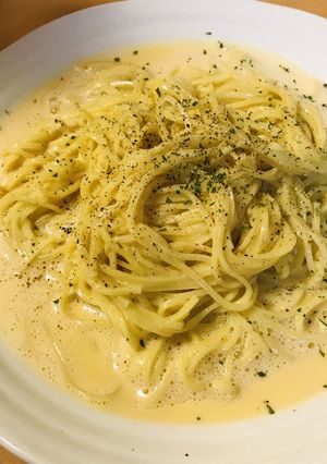 マスカルポーネ＆しょう油のカルボナーラ風-レシピのメイン写真