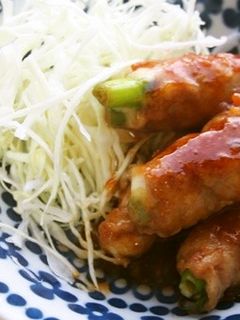 ねぎとチーズの肉巻き♪ねぎとチーズ香る♪-レシピのメイン写真