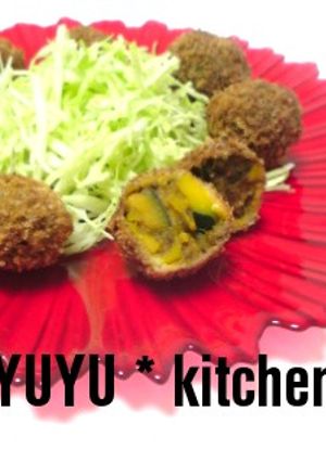 残ったカレーで♪カボチャコロッケ-レシピのメイン写真