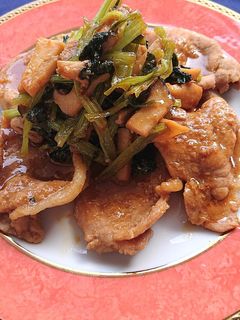 エリンギと小松菜と豚ロースしょうが焼き-レシピのメイン写真