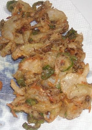 ししとう＆舞茸＆玉葱＆干し海老の掻揚-レシピのメイン写真