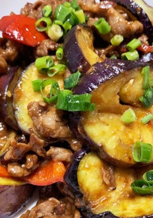 濃厚こってり！なすと牛肉の甘味噌炒め＊-レシピのメイン写真