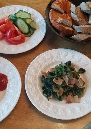 朝ごはん！ほうれん草とベーコンのソテー-レシピのメイン写真