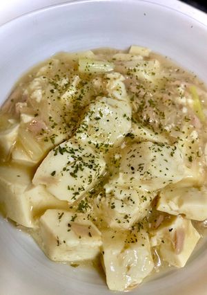 ツナと豆腐のネギ塩煮込み！-レシピのメイン写真