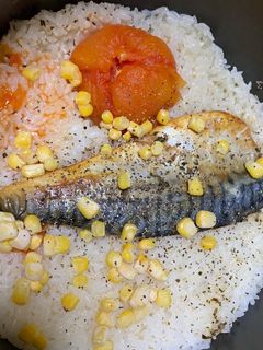 さばとトマトの洋風炊き込みごはん-レシピのメイン写真