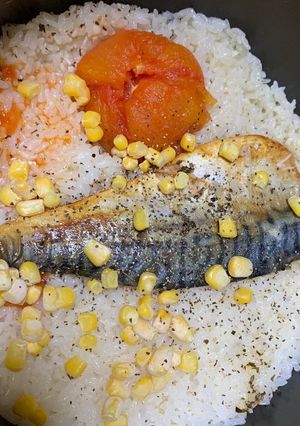さばとトマトの洋風炊き込みごはん-レシピのメイン写真