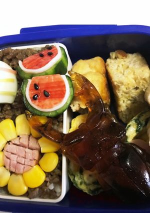夏のクワガタ弁当-レシピのメイン写真