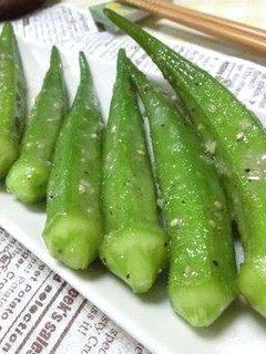 2分でやみつき♪ 丸ごと塩オクラ-レシピのメイン写真