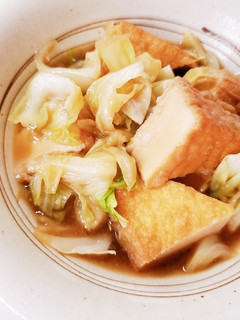 厚揚げとキャベツの煮物-レシピのメイン写真