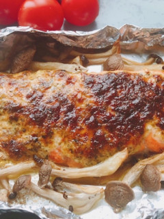 簡単!生鮭の青のりマヨソース焼き♪-レシピのメイン写真