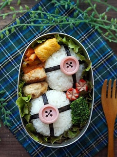 キャラ弁 ボタンのお弁当-レシピのメイン写真