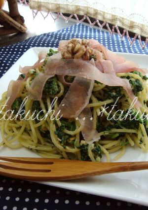 ほうれん草と生ハムのパスタ-レシピのメイン写真