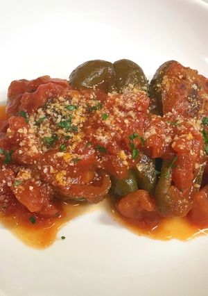 ピーマンの肉詰めのトマト煮-レシピのメイン写真