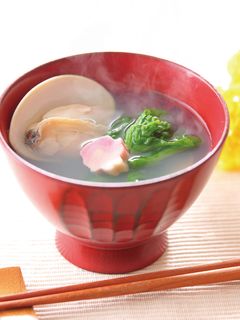 はまぐりと菜の花のお吸い物-レシピのメイン写真