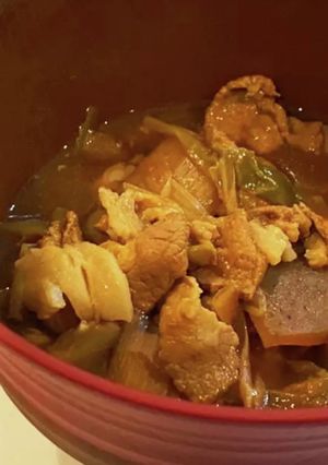 豚肉の赤味噌煮＆味噌煮込みうどん-レシピのメイン写真