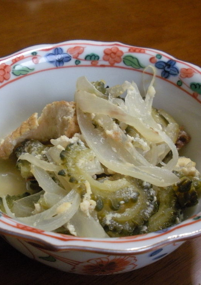 ゴーヤと玉ねぎの煮物-レシピのメイン写真