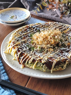 卵なし☆ケールと竹輪のお好み焼き。-レシピのメイン写真