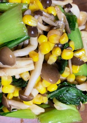ちんげん菜としめじのオイスター炒め-レシピのメイン写真