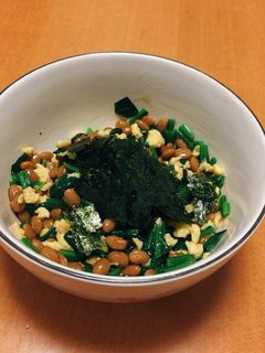 ほうれん草とふわふわ卵の納豆-レシピのメイン写真