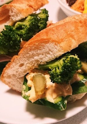 タルタルとブロッコリーのバゲットサンド-レシピのメイン写真