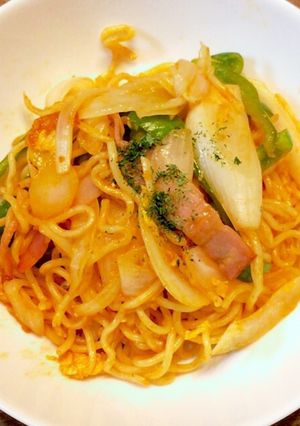 ズボラご飯！簡単ナポリタン風焼きそば-レシピのメイン写真