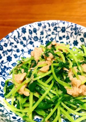 簡単！豆苗とツナのめんつゆ炒め-レシピのメイン写真