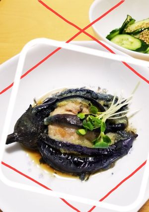 【なすの肉詰め】レンジで簡単-レシピのメイン写真