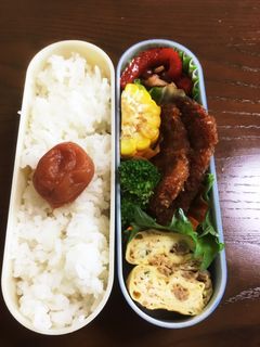 6/22お弁当タレカツ 卵焼き 副菜-レシピのメイン写真