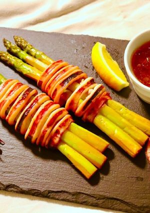 No2574イカとアスパラの蒸し焼き-レシピのメイン写真