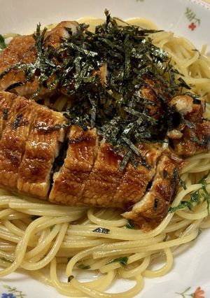 鰻のひつまぶし風スープパスタ-レシピのメイン写真