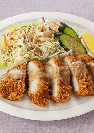 深煎りごまドレッシングで！とんかつ-レシピのメイン写真