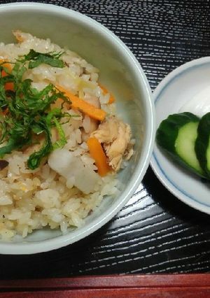 混ぜて炊くだけ✨サバ缶と里芋ごはん-レシピのメイン写真
