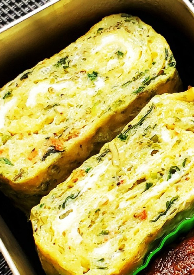 ふりかけで卵焼き(弁当用)-レシピのメイン写真