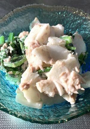 白かぶとシーチキンのにんにくマヨサラダ-レシピのメイン写真