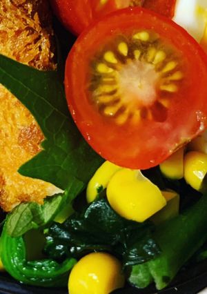 白だしでコーンバターほうれん草（レンジ）-レシピのメイン写真