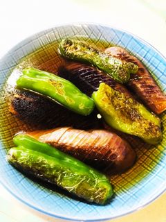 ナスとピーマンの焼き浸し-レシピのメイン写真