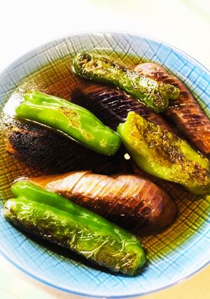 ナスとピーマンの焼き浸し-レシピのメイン写真