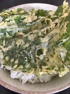朝ごはん♡コレ旨旨♡しその葉天ぷらご飯-レシピのメイン写真