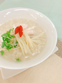 【炊飯器】サラダチキンde玄米中華粥-レシピのメイン写真