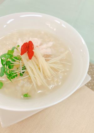 【炊飯器】サラダチキンde玄米中華粥-レシピのメイン写真