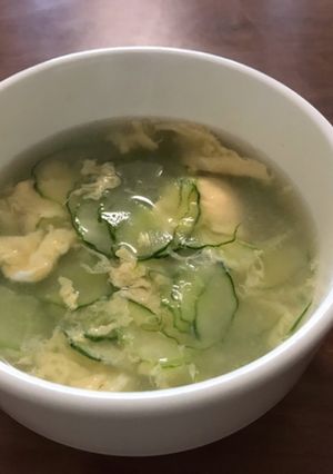 きゅうりと卵でササっとスープ☆-レシピのメイン写真
