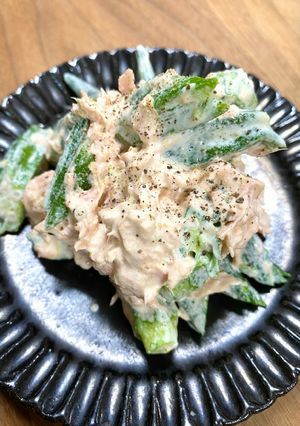 簡単副菜✽オクラとツナのコンソメマヨ和え-レシピのメイン写真