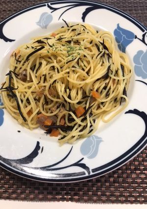 残ったひじきの煮物で！ひじきスパゲティー-レシピのメイン写真