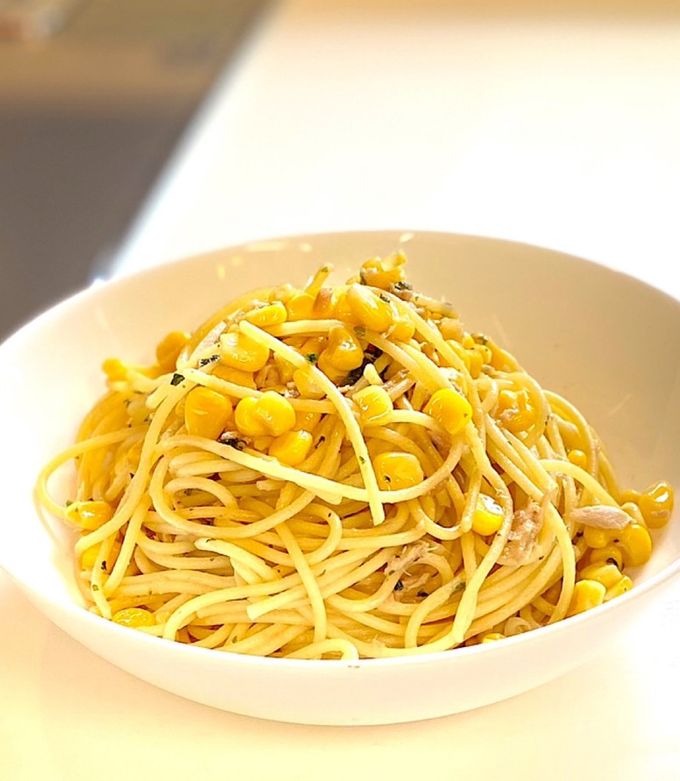 簡単！コーンとツナのスパゲティ-レシピのメイン写真