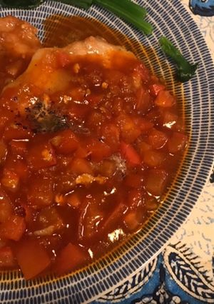 豚ロース　トマト　釧路ポークチャップ風-レシピのメイン写真